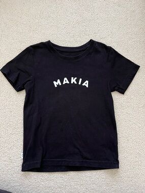 Kids Black Logo Tee 110/116 organic cotton